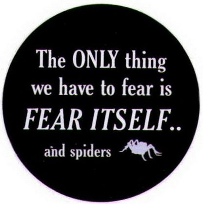 Only Thing To Fear Itself Spiders Button SB3969