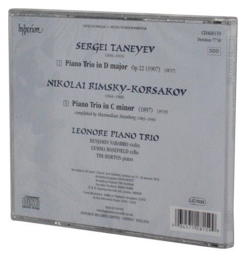 Leonore Piano Trio Taneyev & Rimsky-Korsakov Piano Trios Audio Music CD