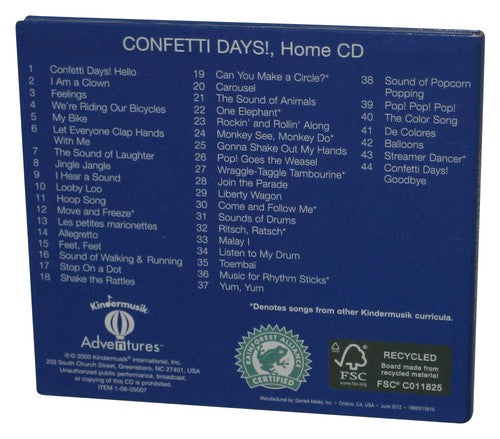 Kindermusik Adventures Confetti Days! (2000) Home Music CD