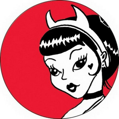 Miss Kitty Devil Girl Button B-MK-0005