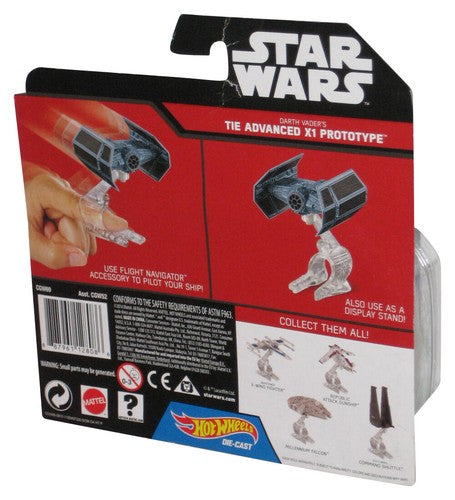 Star Wars Hot Wheels Darth Vader's Tie Advanced X1 Prototype Starships Toy - (Card Minor Wear)