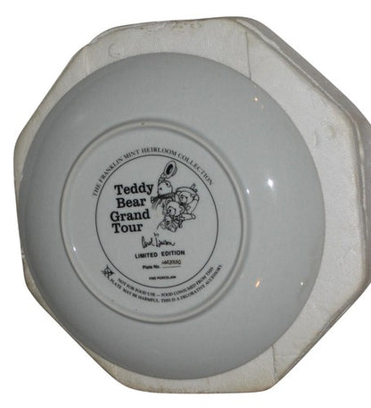 Franklin Mint Carol Lawson Teddy Bear Grand Tour Collector Plate HA9148