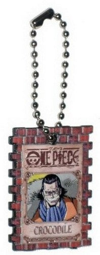 One Piece Wanted Portrait Crocodile Charm Keychain