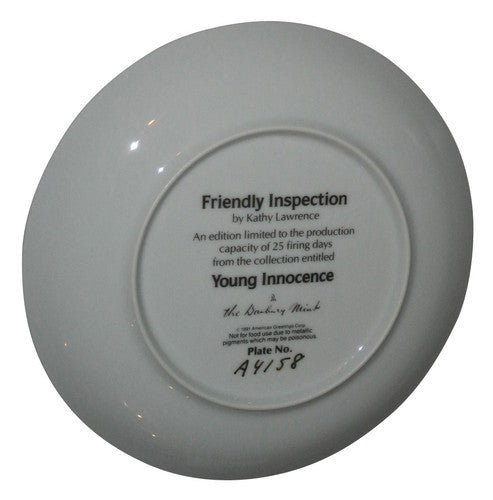 Friendly Inspection Baby Young Innocence by Kathy Lawrence Plate (1991) Bradford Mint