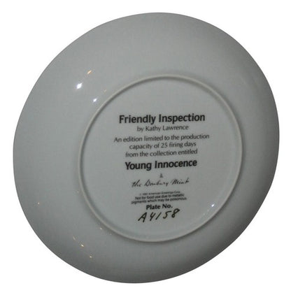 Friendly Inspection Baby Young Innocence by Kathy Lawrence Plate (1991) Bradford Mint