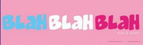 David and Goliath Blah Blah Bumper Sticker 45046S