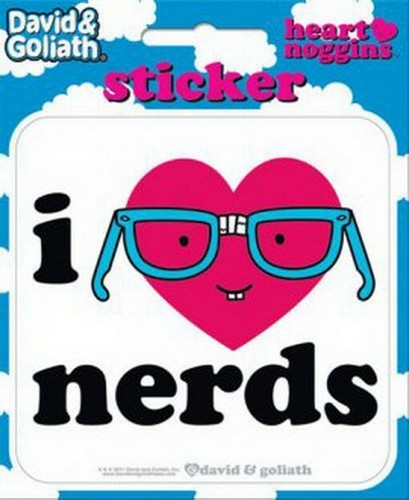 David and Goliath I Heart Nerds Die Cut Sticker 45122S