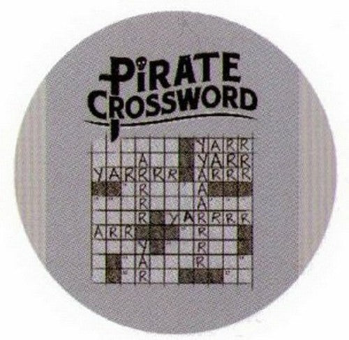 Pirate Crossword Snorg Button SB4428