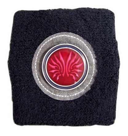 Tsubasa Wing Icon Metal Piece Anime Black Wristband GE-8141