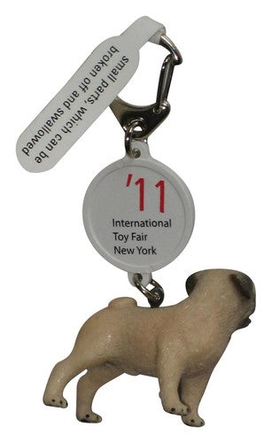 Schleich S Dog Pug Keychain - (New York Javits '11 International Toy Fair Exclusive)