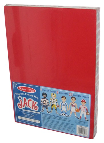 Melissa and Doug Magnetic Pretend Play Wooden Figure w/ Sports Uniform Pieces