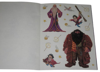 Harry Potter Flying At Hogwarts Sticker Book - (4 Reusable Sheets of Stickers)