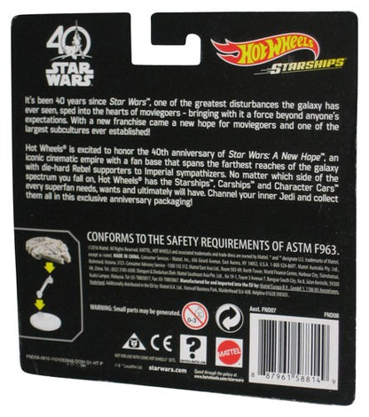 Star Wars Hot Wheels Starships 40th Anniversary (2016) Millennium Falcon Space Toy
