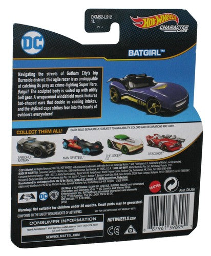 DC Universe Batgirl (2016) Hot Wheels Character Cars Toy Vehicle