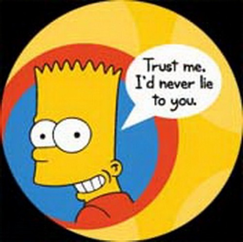 Simpsons Trust Me Button SB909