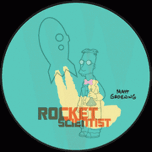 Simpsons Rocket Scientist Button SB3327