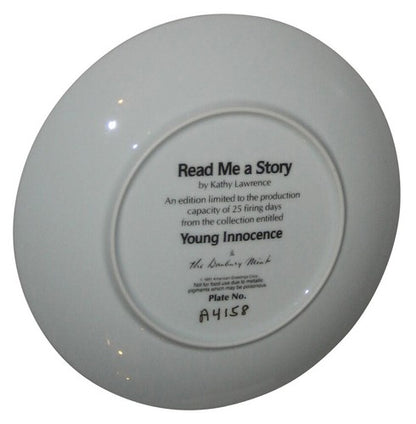 Read Me A Story Teddy Bear by Kathy Lawrence (1991) Bradford Mint Plate