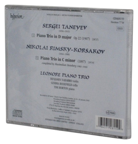 Leonore Piano Trio Taneyev & Rimsky-Korsakov Piano Trios Audio Music CD