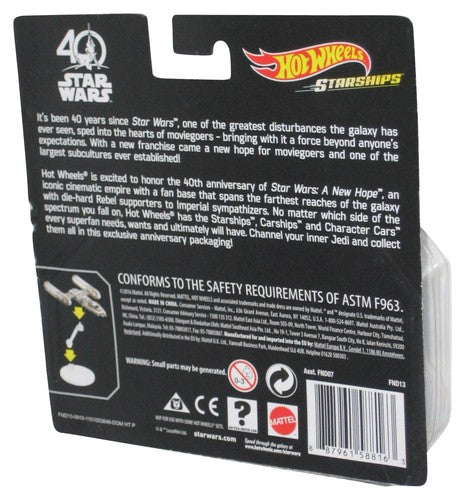 Star Wars Hot Wheels 40th Anniversary (2016) Y-Wing Fighter Gold Leader Starships Toy Vehicle