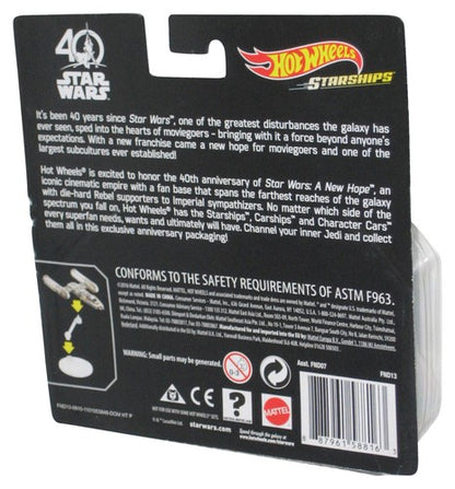 Star Wars Hot Wheels 40th Anniversary (2016) Y-Wing Fighter Gold Leader Starships Toy Vehicle