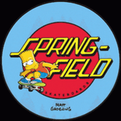 Simpsons Bart Springfield Button SB3312
