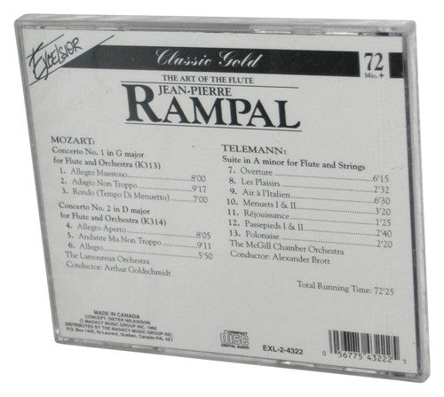 The Art of the Flute Jean-Pierre Rampal Mozart (1995) Audio Music CD