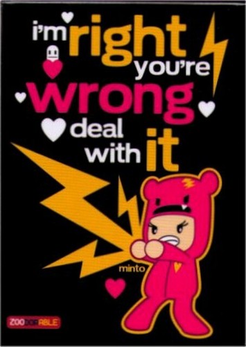 I'm Right You're Wrong Deal With It Magnet ZM4581