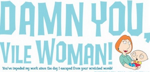 Family Guy Damn You Vile Woman Sticker S-FG-0001