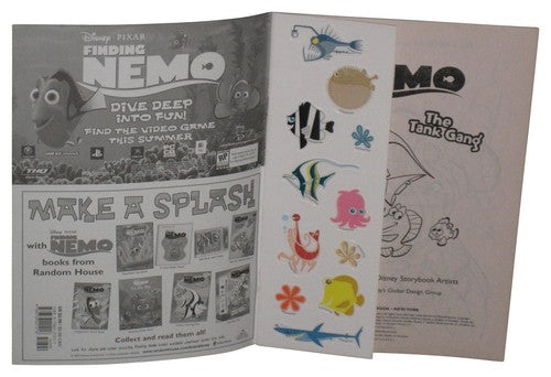Disney Pixar Finding Nemo The Tank Gang Story & Coloring Book w/ Bathtub Stickers