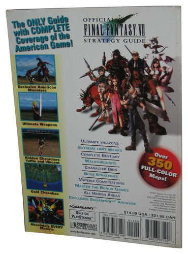Final Fantasy VII Brady Games PlayStation Official Strategy Guide Book