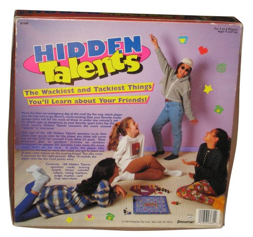 Hidden Talents Girls Kids (1994) Vintage Pressman Board Game