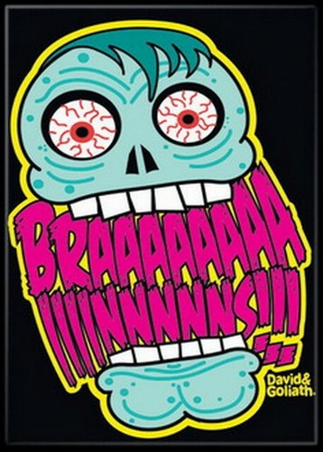 David and Goliath Zombie Brains Magnet 20059DG