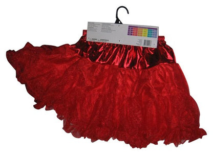 Halloween Petticoat Red Metallic Skirt Dress - (Size Woman's Large/Plus)