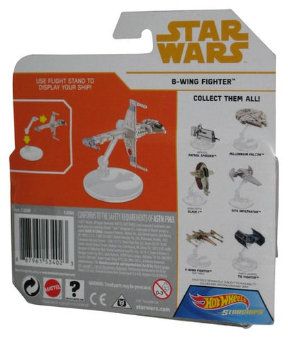 Star Wars Hot Wheels B-Wing Fighter (2017) Starships Die-Cast Vehicle Toy