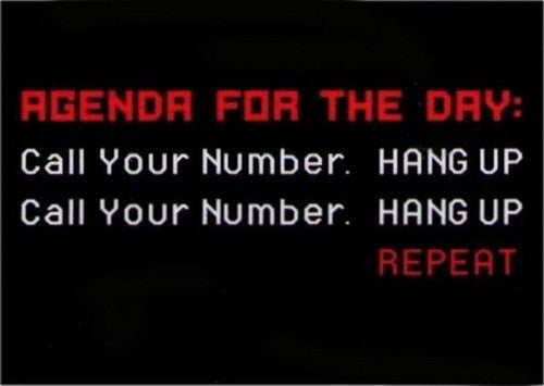 Agenda For The Day Call Your Number Magnet DM2191