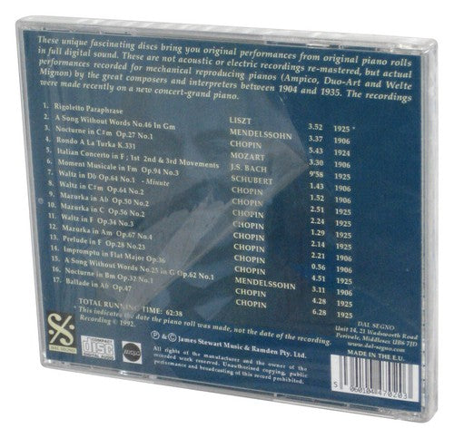 The Great Pianists Vol. 1 Masters of The Piano Roll Vladimir de Pachmann Audio Music CD