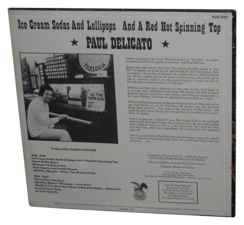 Paul Delicato Ice Cream Sodas and Lollipops LP Vinyl Record