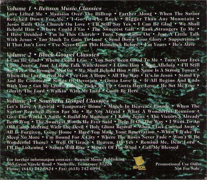 The Benson Music Classics Series CD Vol. 1-3 Box Set - (3 CDs)