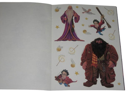 Harry Potter Flying At Hogwarts Sticker Book - (4 Reusable Sheets of Stickers)
