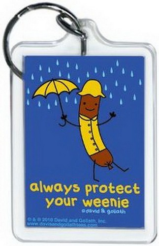 David and Goliath Protect Weenie Lucite Keychain 65731KEY