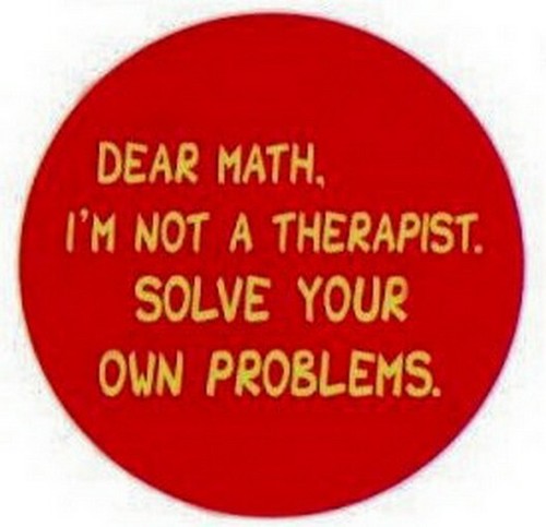 Dear Math Not A Therapist Snorg Button SB4438