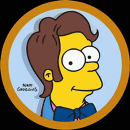 Simpsons Homer With Hair Button SB961