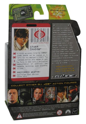 GI Joe Movie Rise of Cobra (2008) Storm Shadow Paris Pursuit 3.75 Inch Figure