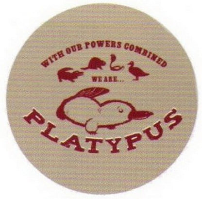 Powers Combined We're Platypus Button SB4045