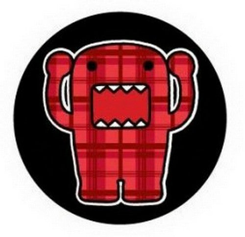 Domo-Kun Red Plaid Checkered Button DB4283
