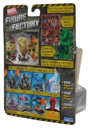 Marvel Build Figure Factory (2005) Toy Biz Series 2 Spider-Man w/ Crate & Cards