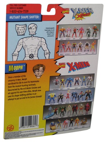 Marvel Comics X-Men Morph Shape Shifter (1996) Toy Biz Action Figure w/ Card - (Plastic Loose From Card)