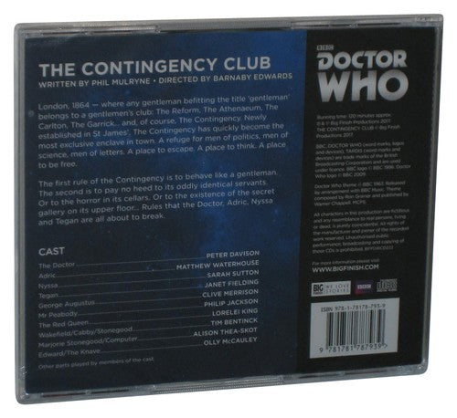 Doctor Who The Contingency Club (2017) Phil Mulryne Audio CD