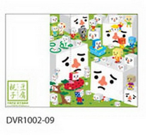 ToFu-Oyako Crowded Faces Greeting Card DVR1002