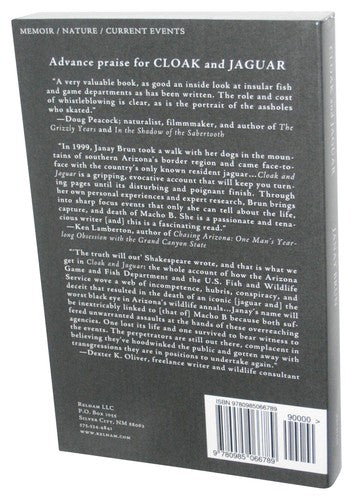 Cloak and Jaguar: Following A Cat From Desert to Courtroom (2015) Paperback Book